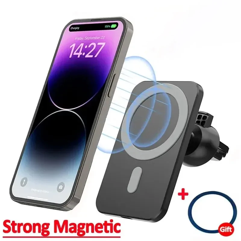 Magnetic Car Wireless Charger For iPhone 17 16 15 14 13 12 Pro Max Mini Car Phone Holder Stand Mount Fast Charging Station photo 1