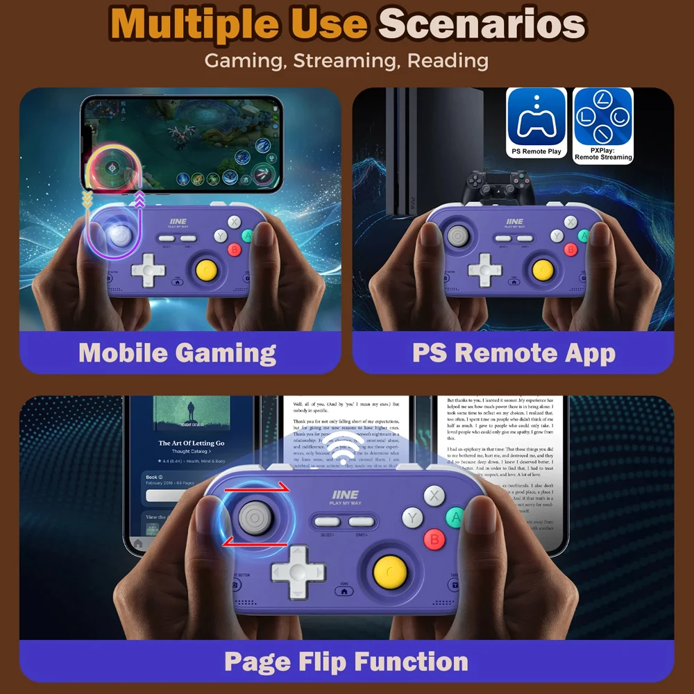 IINE Pocket Gamepad for Nintendo Switch 2/1 Steam Deck Phone Car Portable Retro Controller Hall Effect Joystick NS Version photo 3