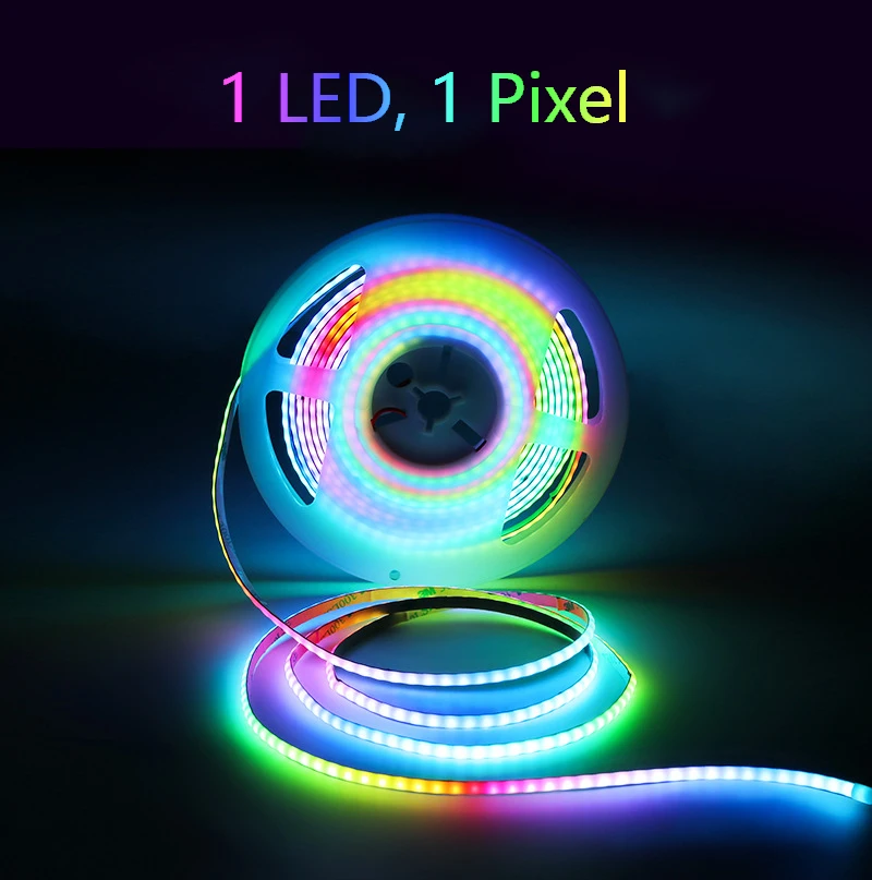 12V 5V SPI RGB PixelCOB LED Strip Light For Carft DIY Decor Gamer 160LED/m Addressable 5mm Dream Color WS2812B LED Tape RGB-IC photo 5