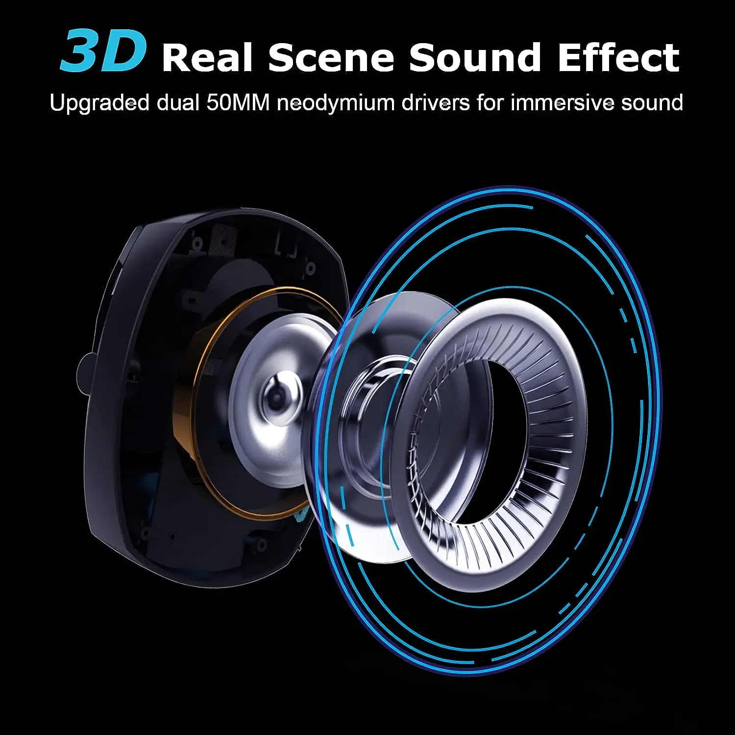 Gaming Headset with Detachable Noise Cancelling Microphone,2.4G Bluetooth-USB-3.5mm Wired Jack 3 Modes for Multi-device photo 2