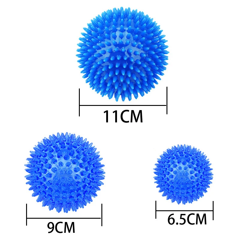 Pet Dog Toys Cat Puppy Sounding Toy Polka Squeaky Tooth Cleaning Ball TPR Training Pet Teeth Chewing Toy Thorn Balls Accessories photo 5