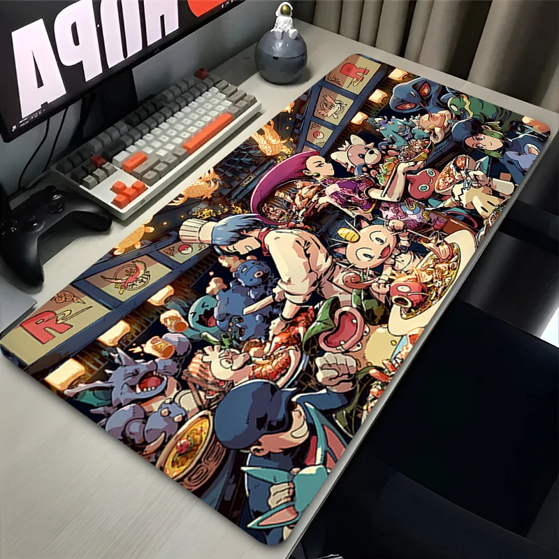 Mouse Pad PC Gamer Cabinet Mousepad P-Pokemon Keyboard Desk Mat Computer Gaming Accessories Kawaii Anime Playmat photo 3
