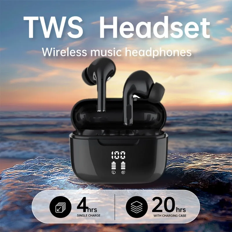 Wireless Bluetooth Earphones HIFI Stereo Sound ENC Headphones Power Display Earbuds For XIAOMI Samsung TWS Music Headset photo 3