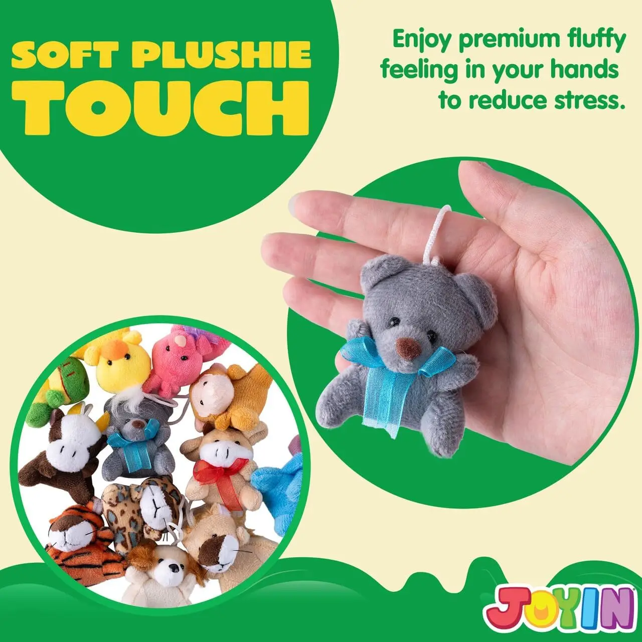 JOYFY 12/36/72 Pack Mini Animal Plush Toy Assortment Bulk Stuffed Animals for Kids Plush Keychain Halloween Party Decoration photo 5