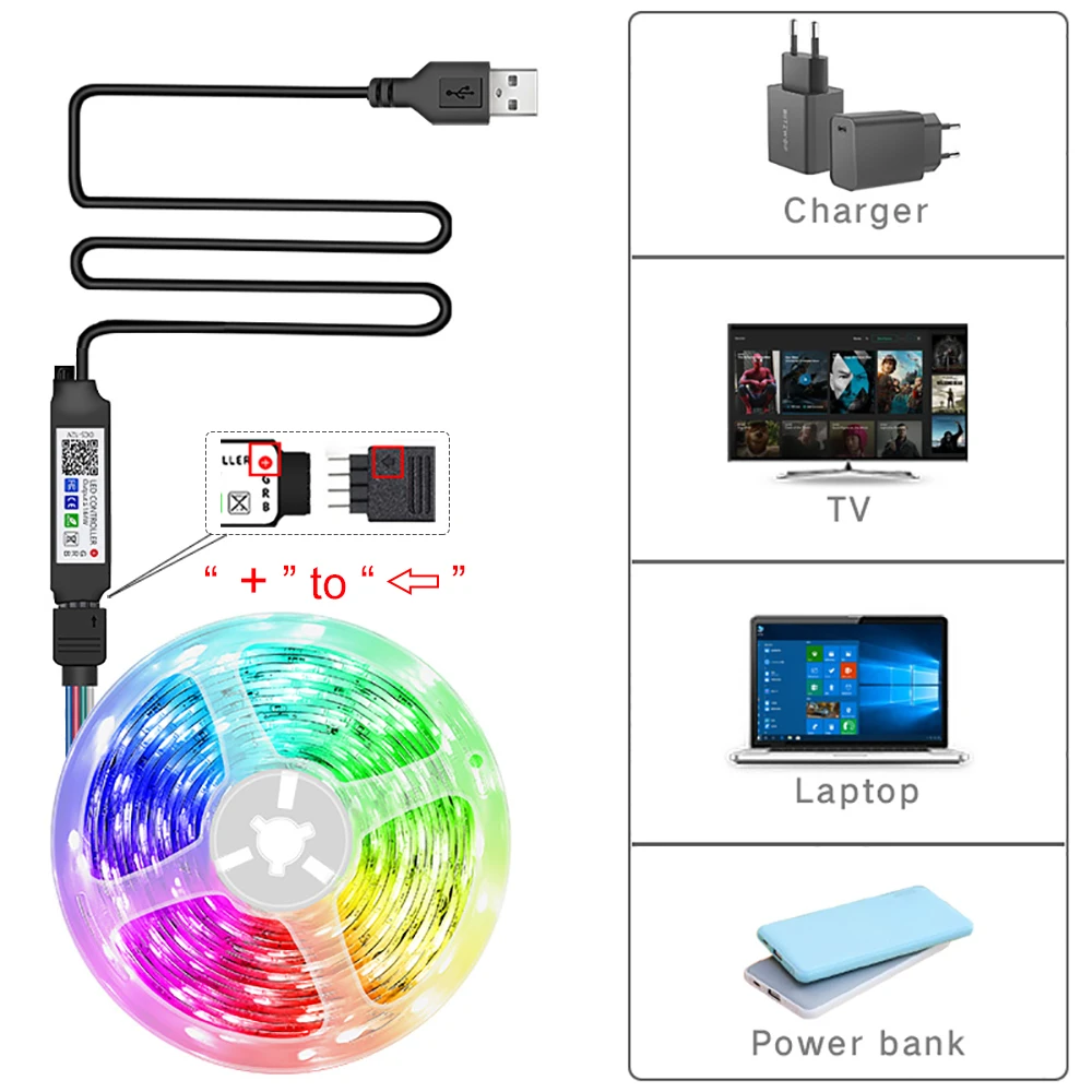 RGB Led Strip Lights 5m 10m 20m 30m Led Room Light with APP Control Flexible Ribbon Luces Led Tape for Room Bedroom Decoration photo 5