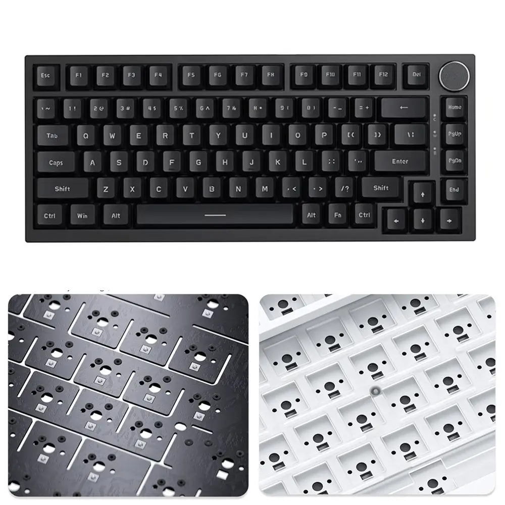New AK820 Gaming Keyboard 82-Key RGB Backlit Mechanical Keyboard Mechanical Keys With Knob Wired Keyboard Office photo 5