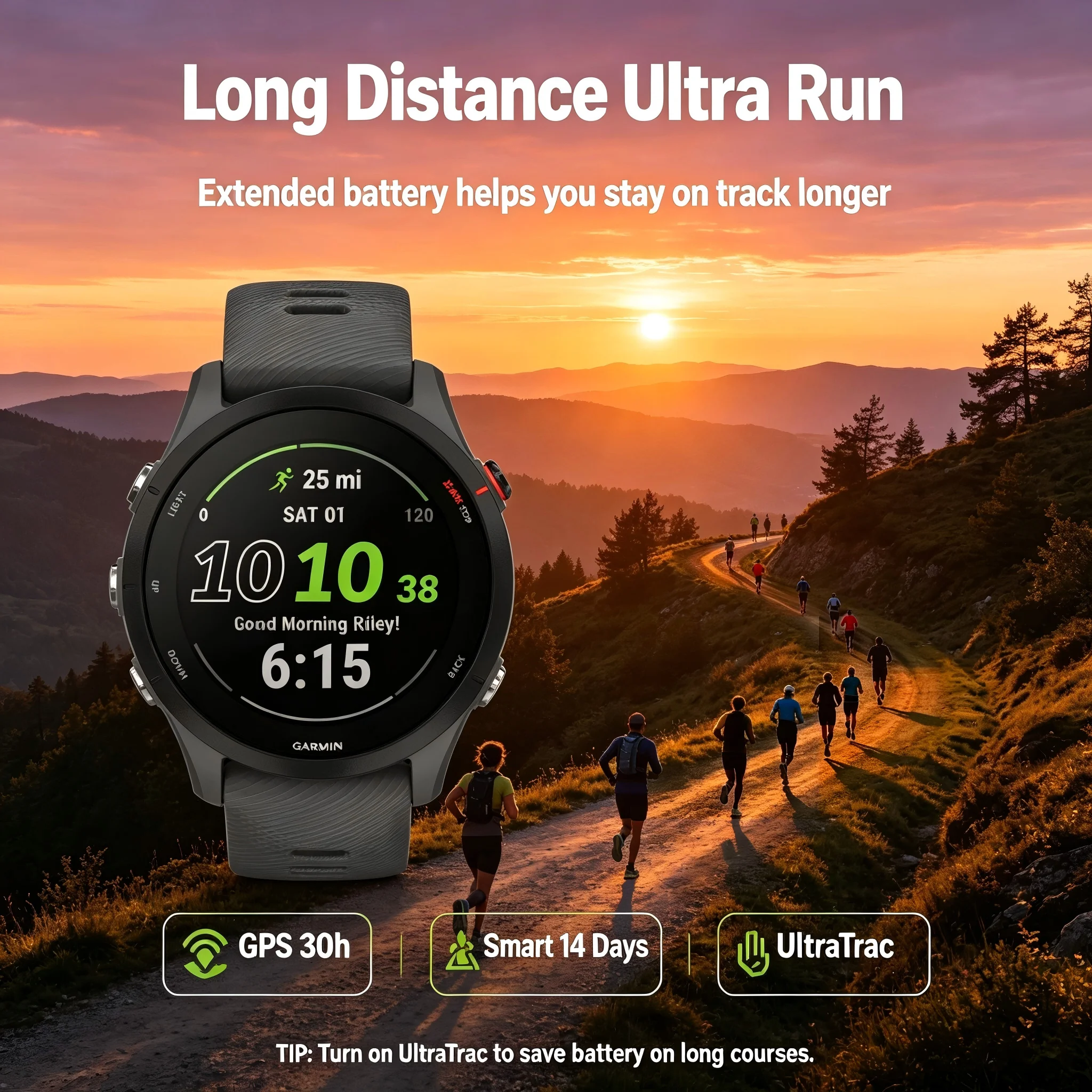 Garmin Forerunner 255 Smartwatch for Men Women, Multisport Fitness Tracker, Built-in GPS, Sleep & Stress Tracking, Swim Proof, Long Battery Life photo 7