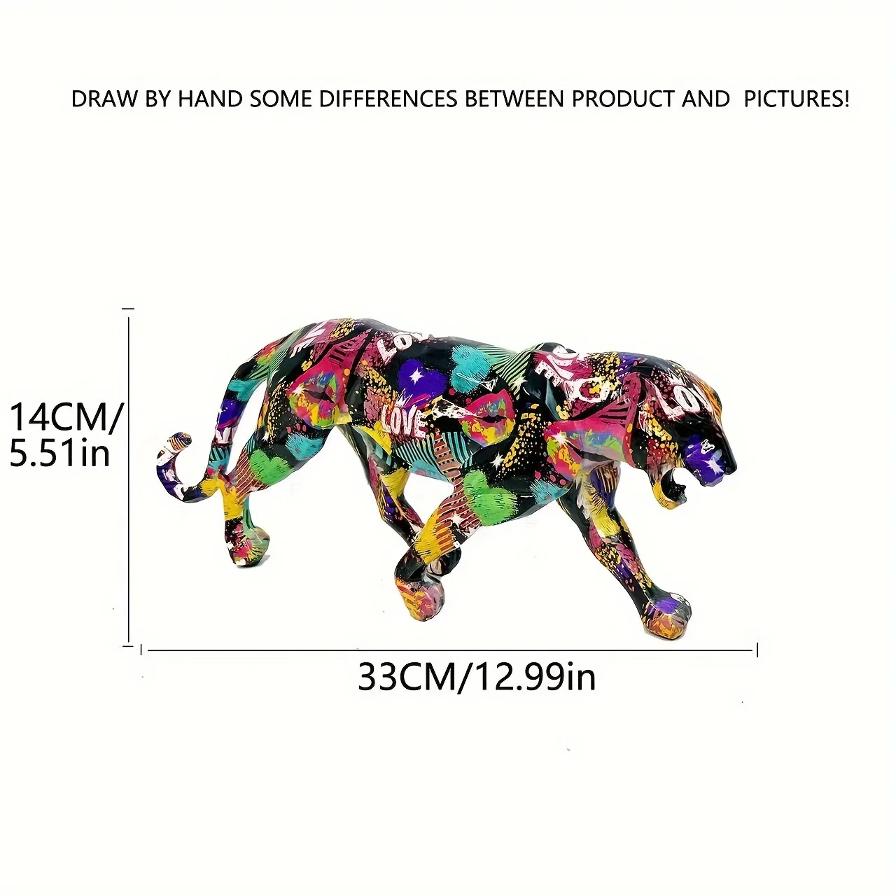 1pc Hand-Painted Realistic Leopard Resin Statue Color-Changing Creative Art Sculpture for Home Office Living Room Desktop Decor photo 4