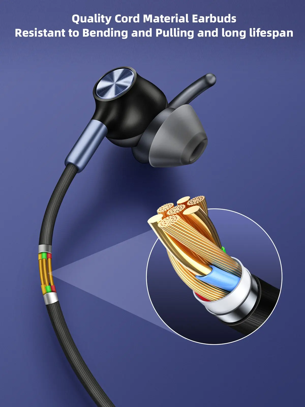 USB A Wired Earbuds 7.5FT Cord Lightweight Magnetic Headphones with Microphone for PC Laptop PS4 PS5 Gaming Headset Earphones photo 5