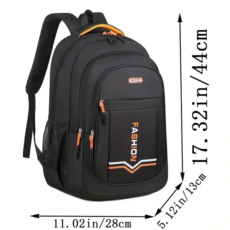 Everyday Versatile Travel Backpack Fashion Colorful Zip Detail Large‑size Laptop Bag for Business Casual Outdoor Activities photo 2