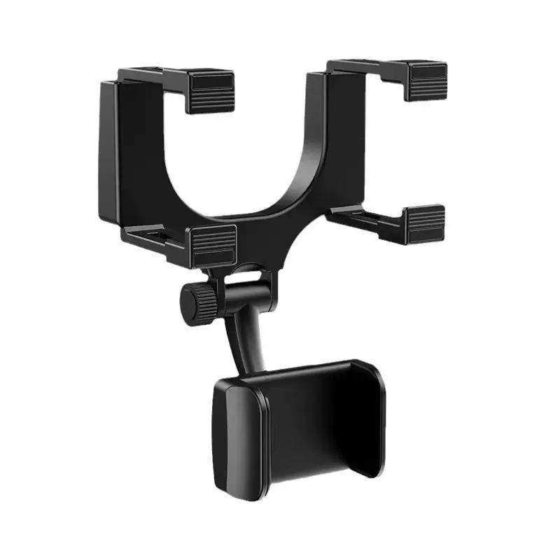 New 360° Car Phone Holder Rearview Mirror Mount Bracket  GPS Mobile Stand Clip Foldable Adjustable Car Cell Phone Support photo 3