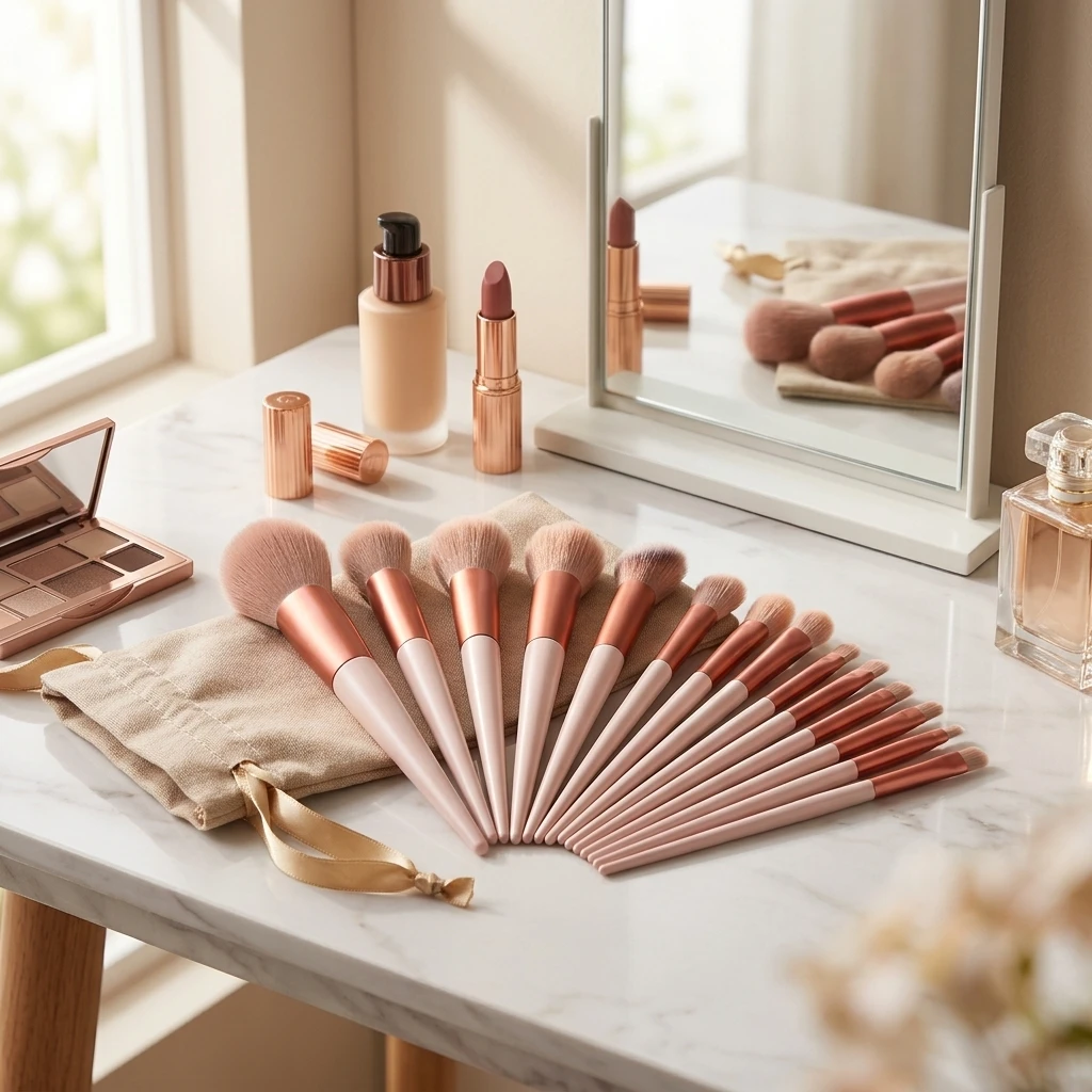 13 PCS Makeup Brushes Set Eye Shadow Foundation Women Cosmetic Brush Eyeshadow Blush Beauty Soft Make Up Tools Bag photo 4