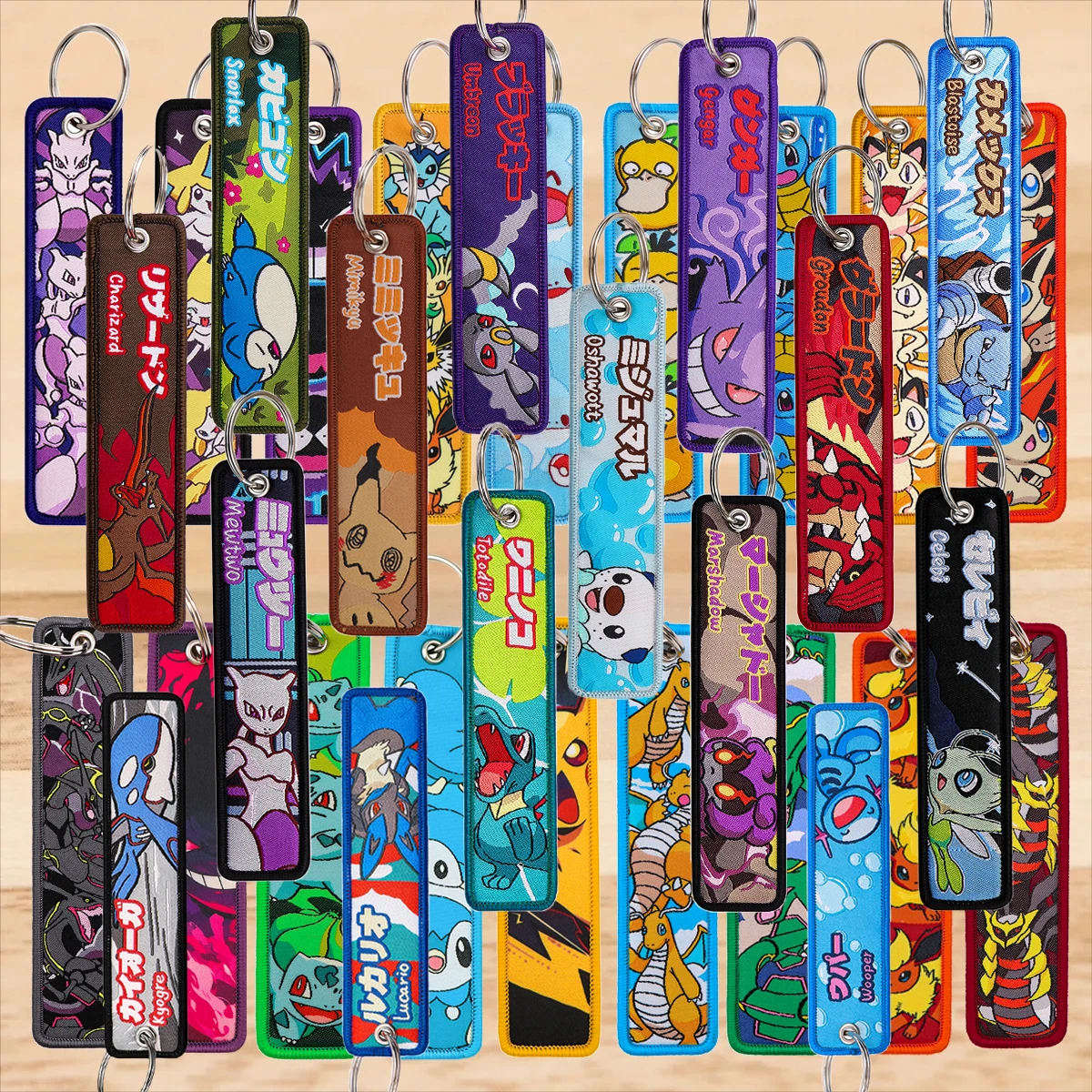 Cute Anime Elf Embroidery Key Fobs Cool Game Key Tags Keychains for Motorcycles Cars Fashion Key Rings Accessories Gifts 1pcs photo 1