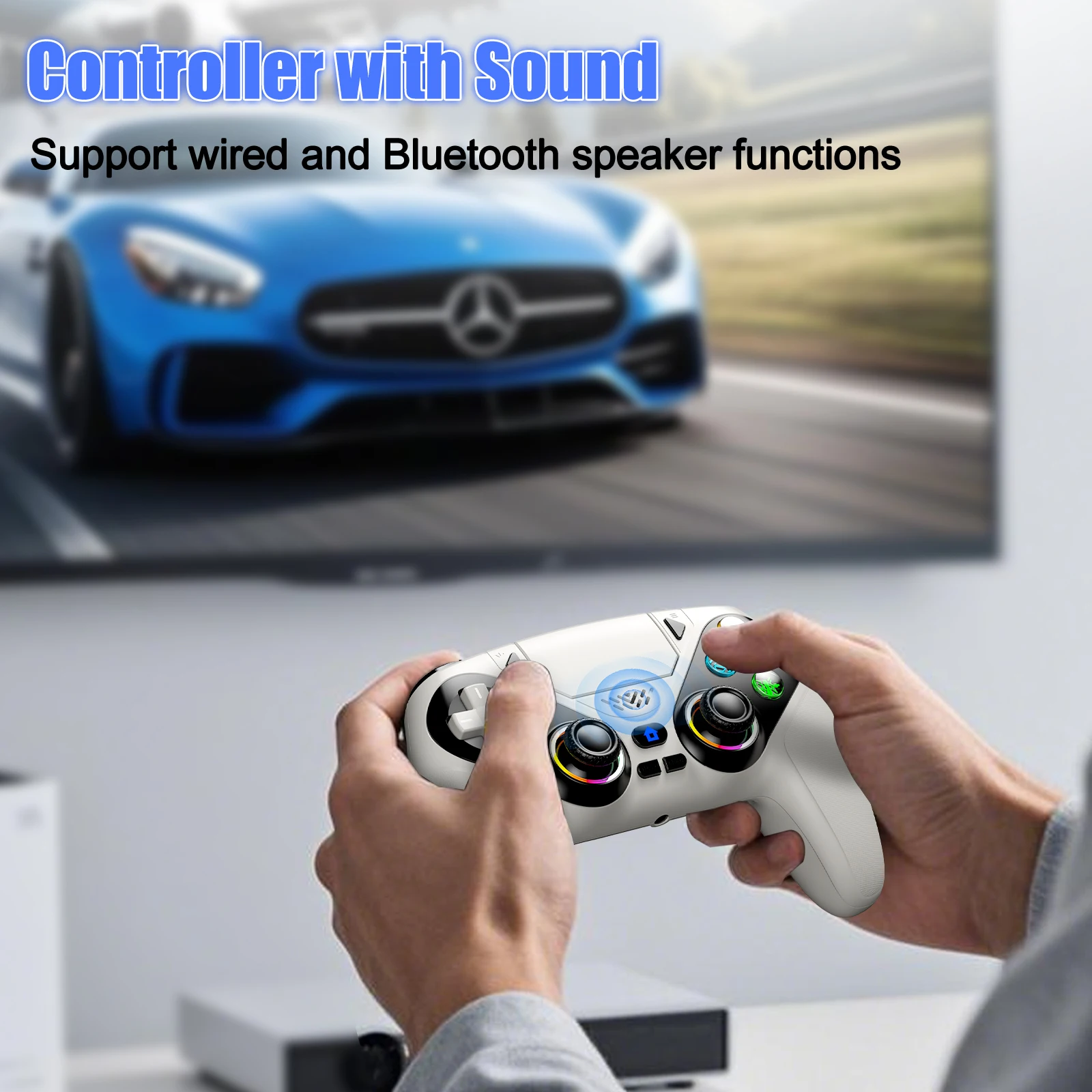 RGB Wireless Gamepad,For Playstation 5/PS5 Controller,With Turbo Dual Sense Vibrate Programming 3D Gaming Controller Console photo 5