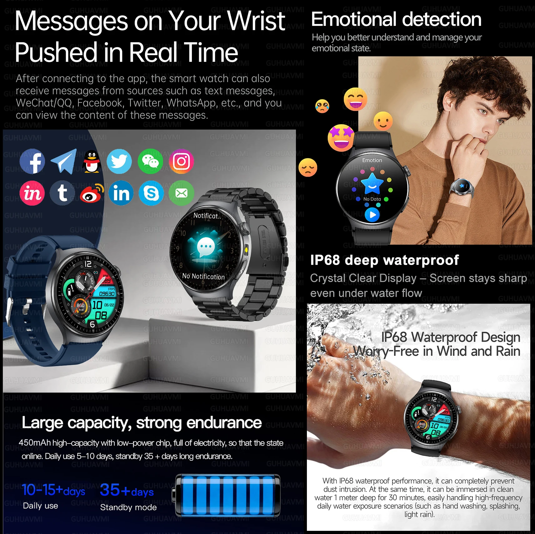2026 New AI-Diagnosis Care Smartwatch ECG+PPG Accurate Uric Acid Blood Pressure Body Fat Five Organ Fitness Waterproof Smartwatc photo 5