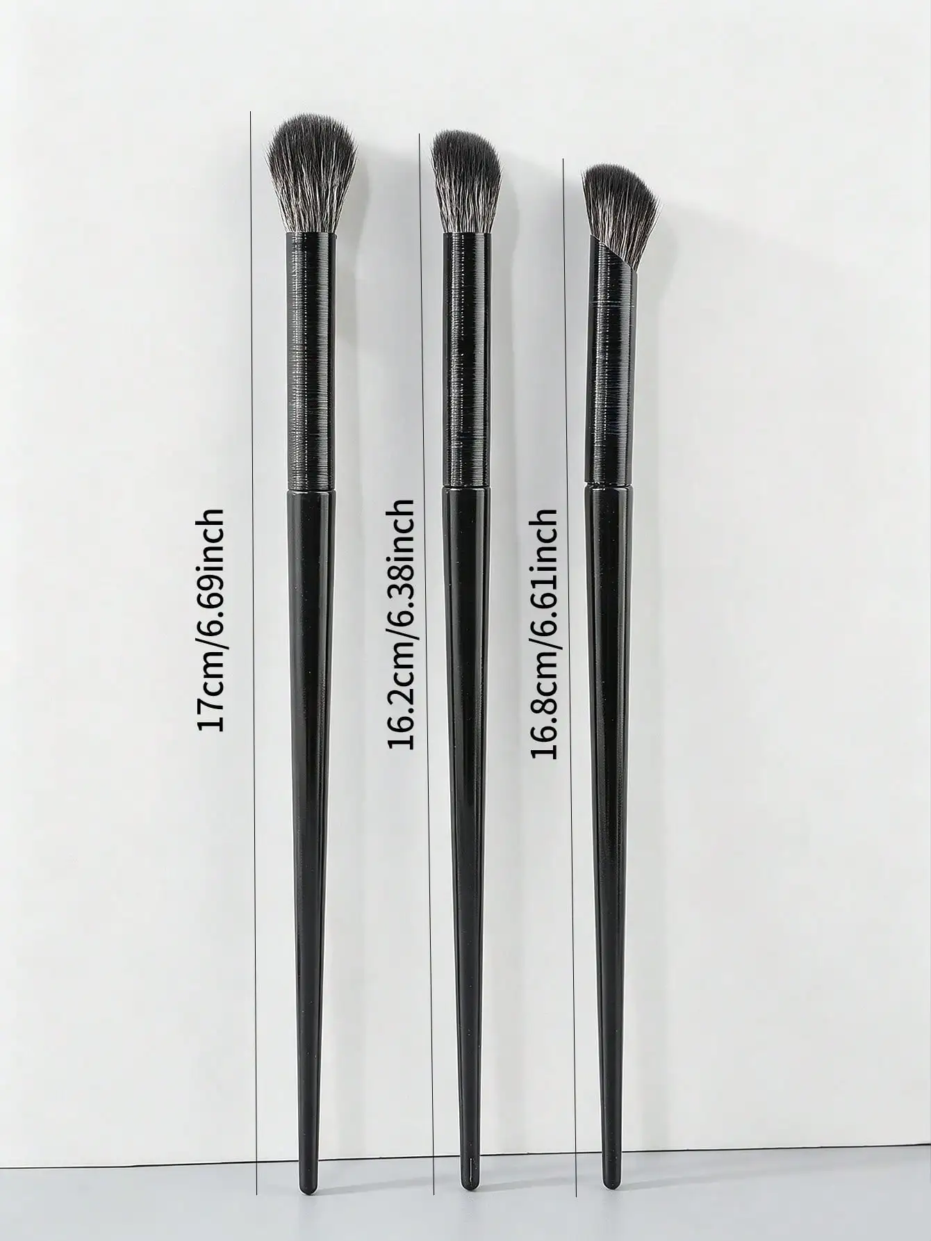 3 Pack Professional Angled Nose Shadow Eyeshadow Brush Set Soft Bristles Precision Eye Contour Blending Makeup Beauty Tools photo 3