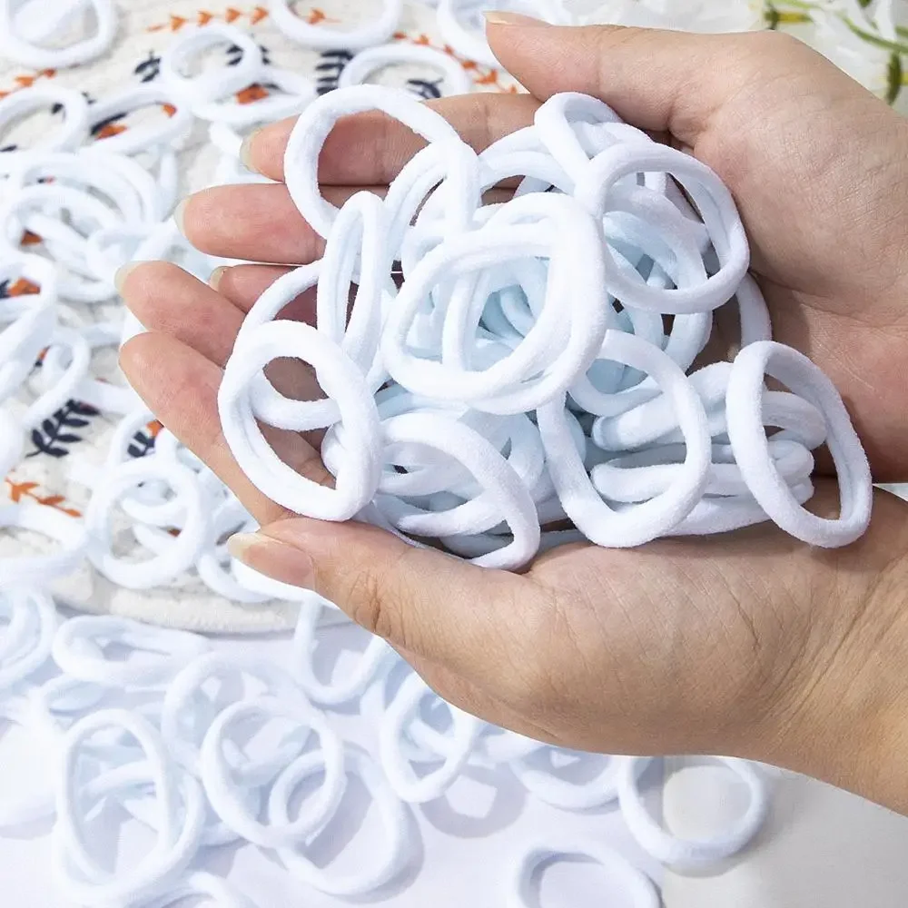 30-200 pieces of women's hair accessories, basic headband, headband tie, ponytail holder, simple and fashionable nylon photo 5
