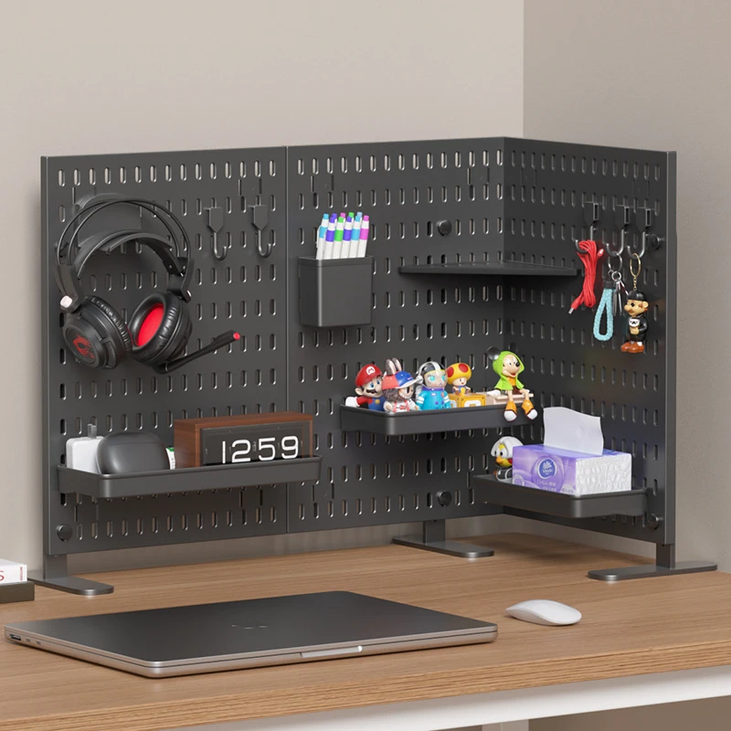 No Drill Desktop Pegboard Rack Gaming Room Organizer For Controllers Headphones Switch Figurine Stationery Storage photo 1