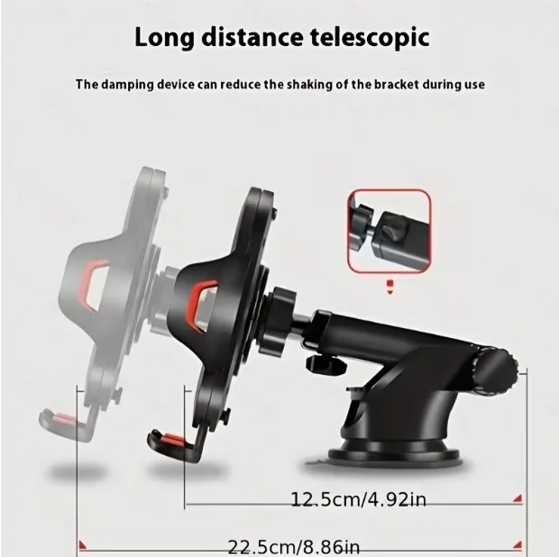 Upgraded Reliable Suction Cup Dashboard Car Phone Mount, Strong Grip Dashboard Mount - 360° Adjustable, Expandable Arm, Compatible With All Smartphones photo 6