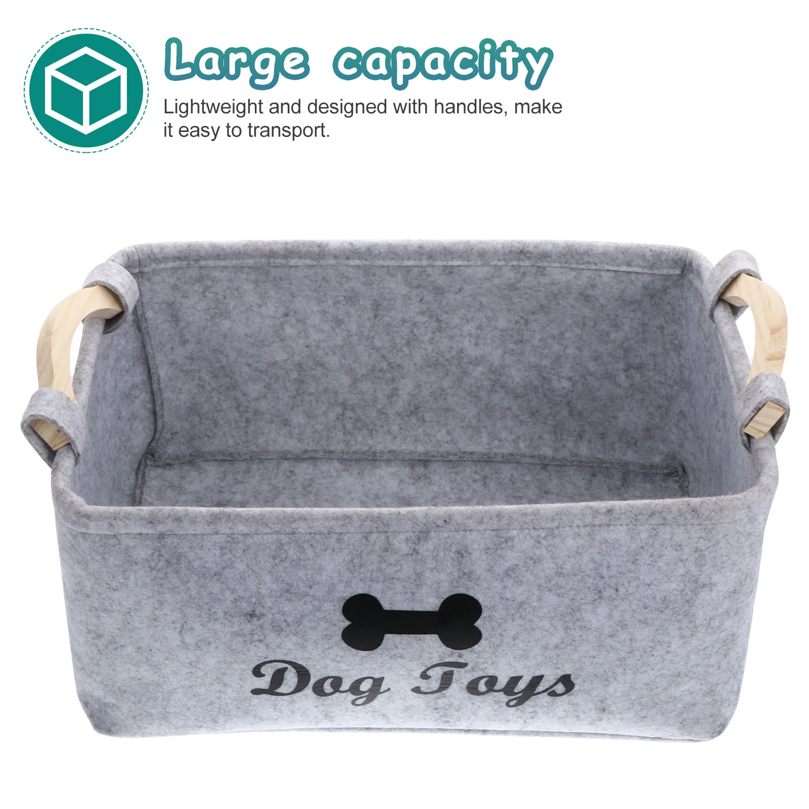 Dog Toy Basket Pet Storage Box Bin Organizer Toys Felt Cat Accessory Container Bins Baskets Accessories Containers Organizing photo 3