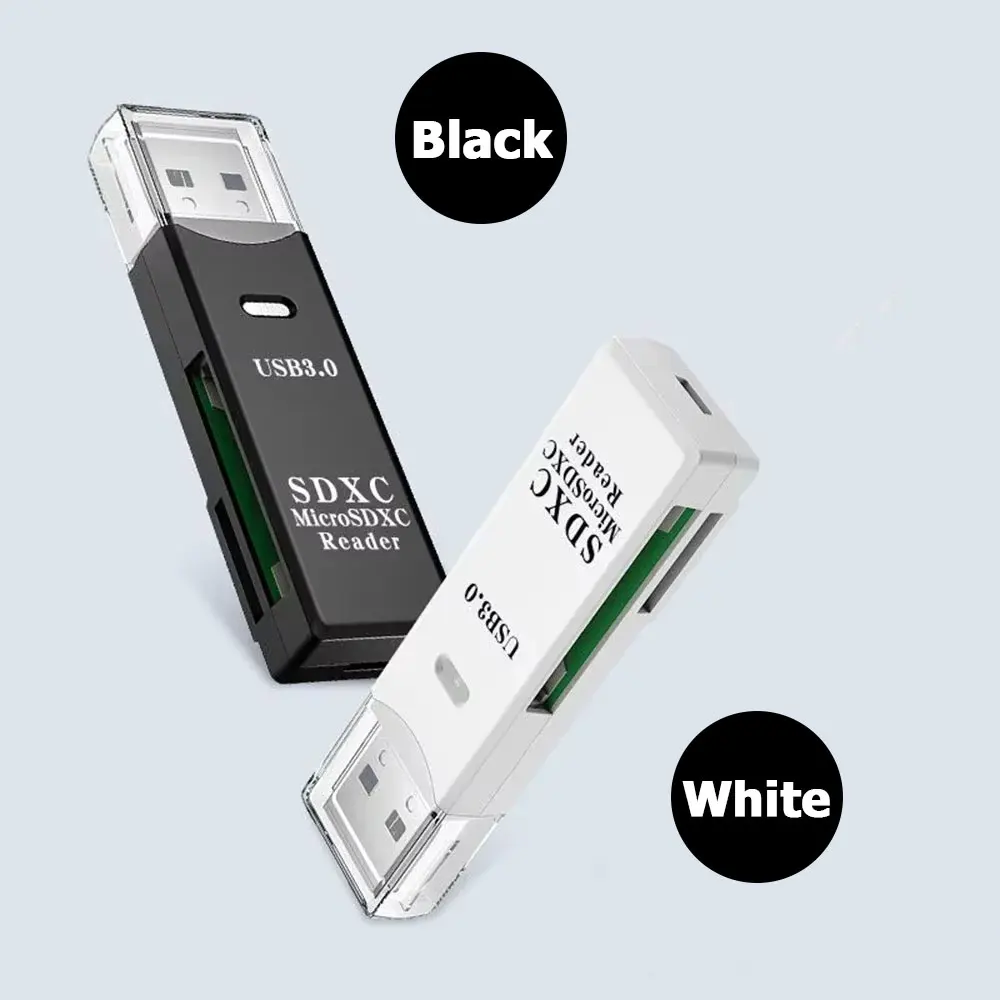 2 Pcs Card Reader USB 3.0 USB to SD TF Memory Card Flash Drive Adapter for PC Laptop Accessories Multi Smart Cardreader photo 6