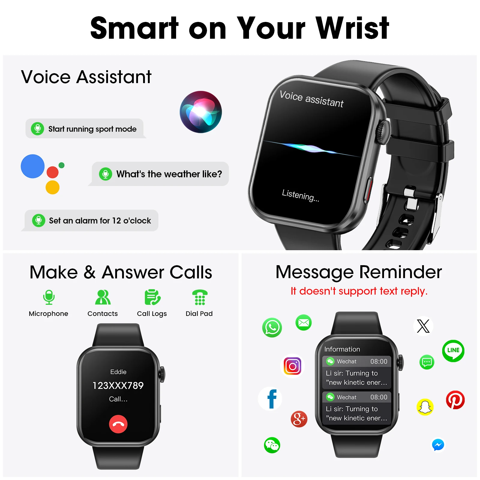 Y2 Smart Watch Bluetooth Call 1.93" HD Touch Screen IP68 Waterproof Heart Rate Blood Oxygen Monitor Fitness Watch For Android IOS photo 6