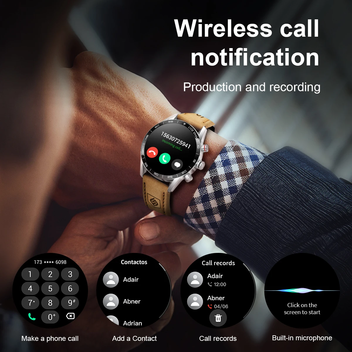 LIGE 2026 New Rugged Military GPS Smart Watch Men AMOLED HD Screen Heart Rate Bluetooth Call Waterproof Outdoor SmartWatch photo 2