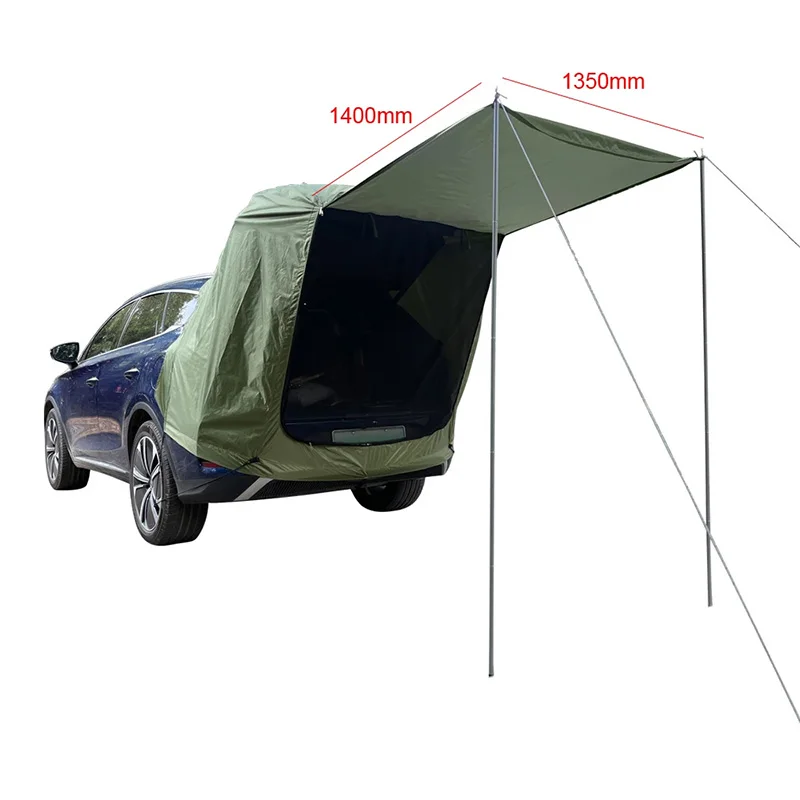 Outdoor Car Rear Tent Camping Picnic Car Rear Tent with Canopy Car Rear Extension Tent Sunshine-Proof Rain-Proof Car Rear Tent photo 6