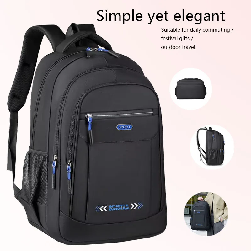 Unisex Sport Oxford Backpack Large Capacity Lightweight Water Resistant Casual Daily School Travel Laptop Rucksack Bag photo 1