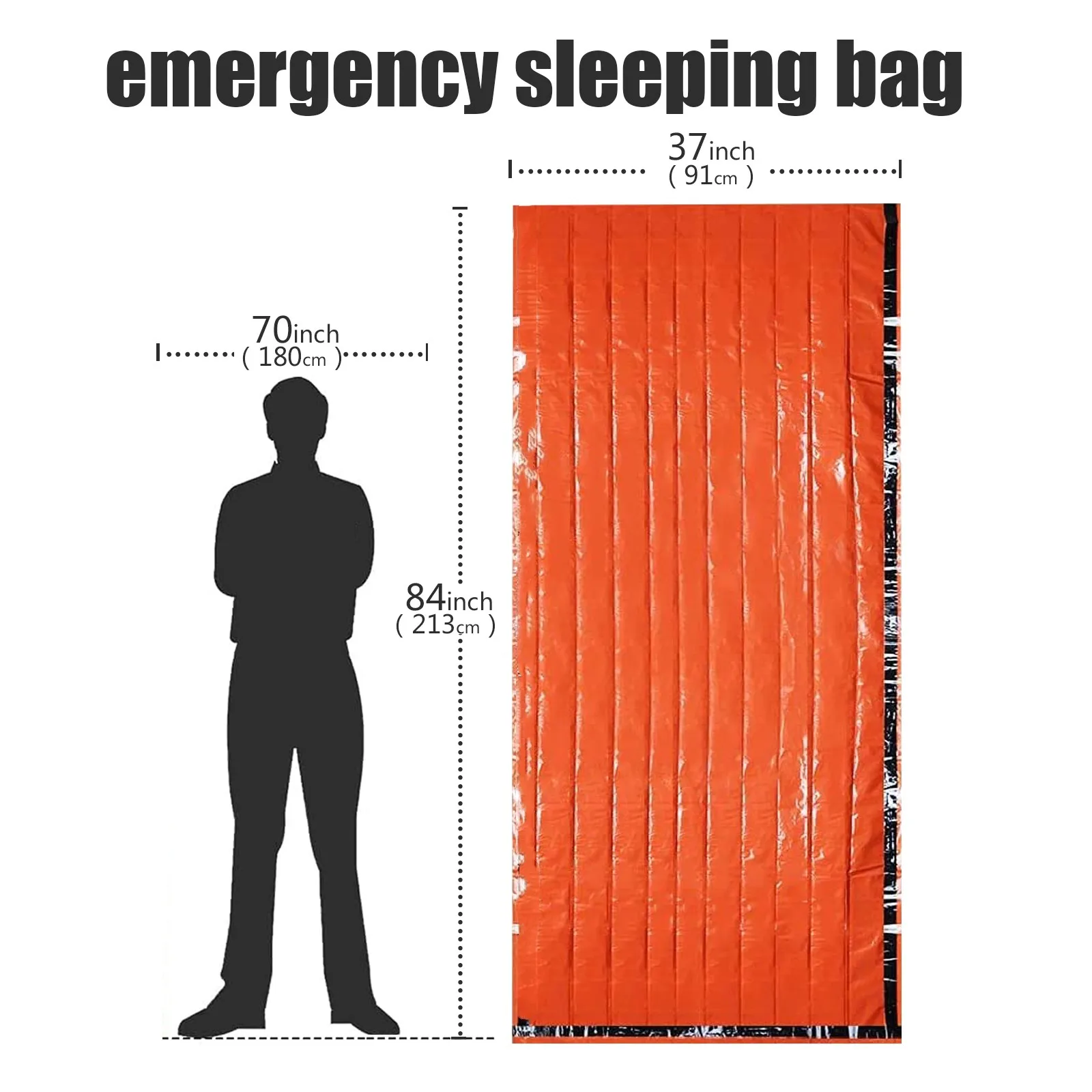 Portable Waterproof Emergency Survival Sleeping Bag Outdoor Edc Camping Gear Thermal Sack First Aid Rescue Kit Mylar Blanket photo 5