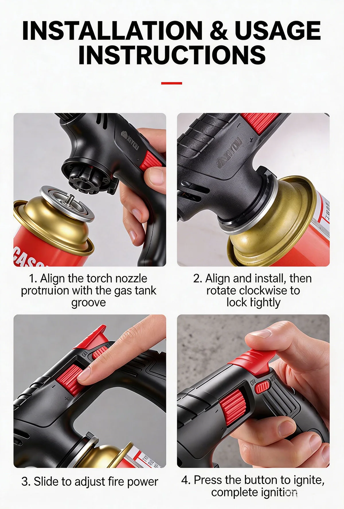Extended Butane Torch Long Tube Gas Blow Torch For Outdoor Camping BBQ Soldering Welding Kitchen Cooking Hand Tool photo 6