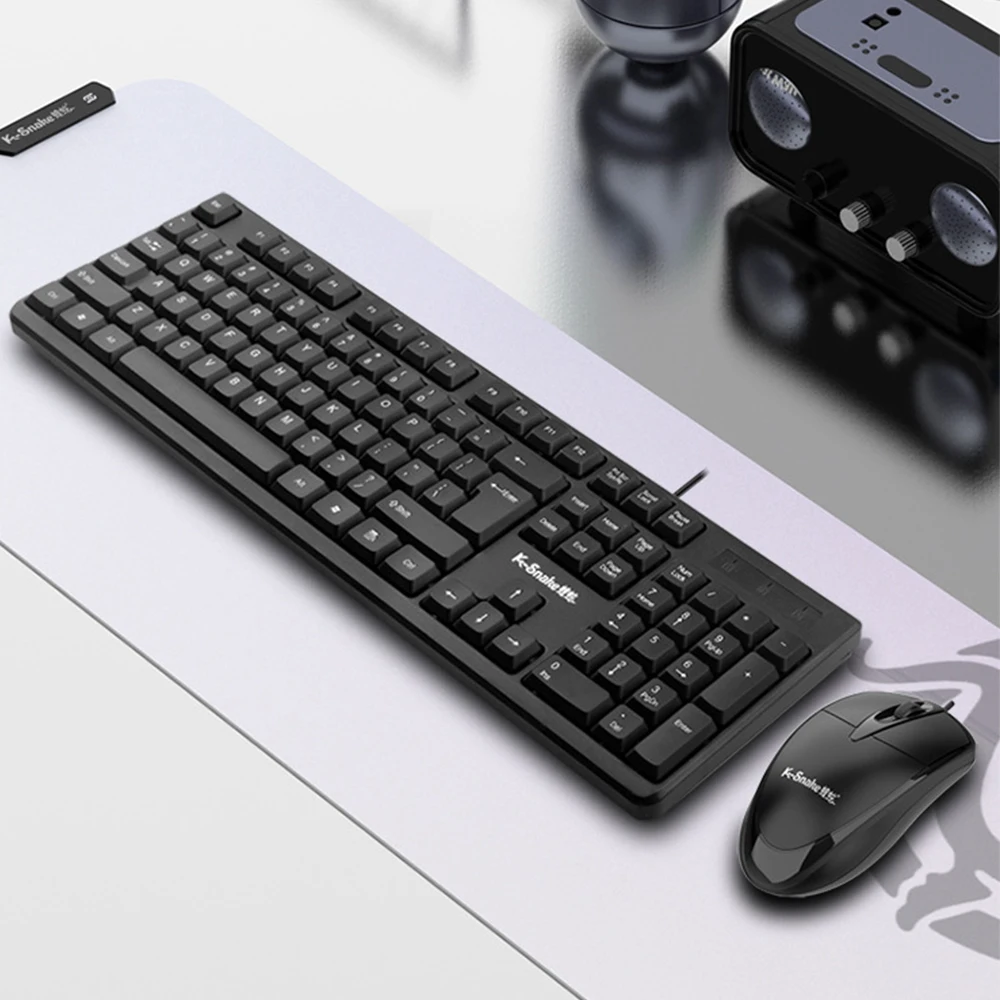 1Pcs Wired USB Keyboard And Mouse Set Suitable For Computer Laptop Business Office Game Keyboard And Mouse Set photo 1