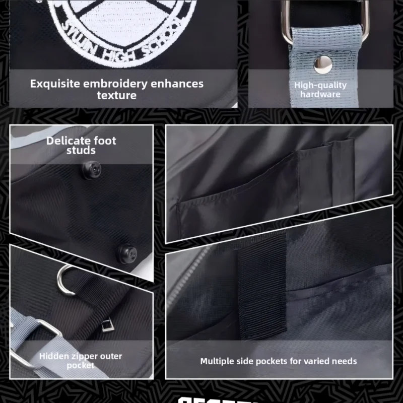Game Amamiya Ren Joker Syujin High School Cospaly Student JK Uniform Shoulder Bag Travel Black Handbag Accessory photo 5