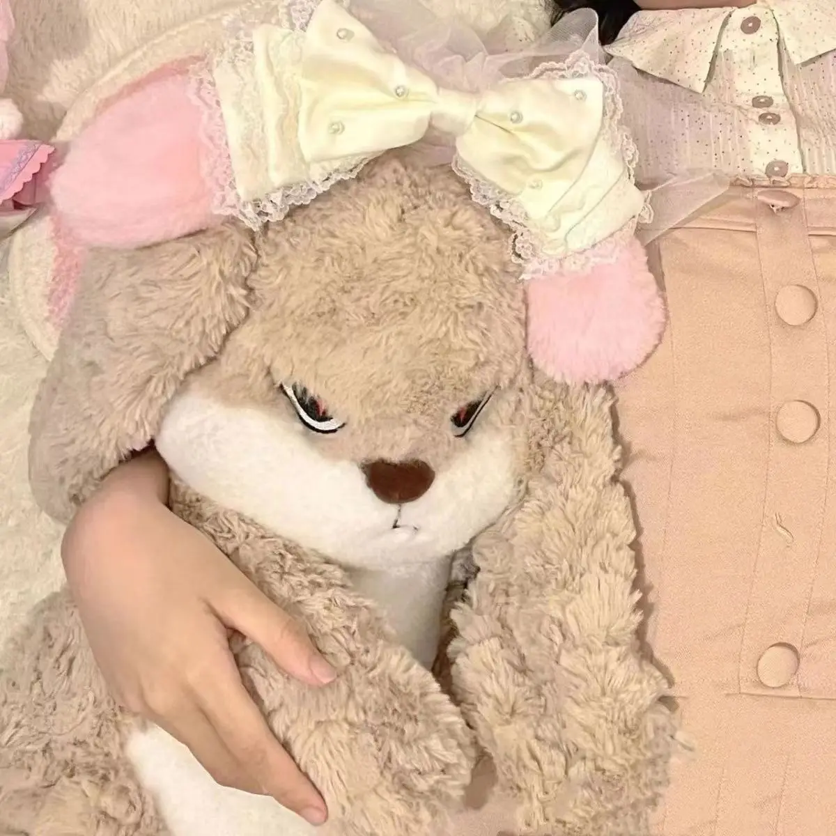 Large Size Angry Rabbit Plush Toy Cute Animal Plushie Doll Kawaii Stuffed Soft Toys Model Room Decor Birthday Gifts photo 5