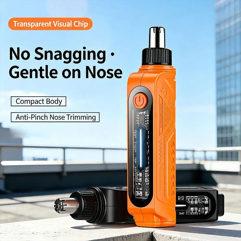 Rechargeable Nose Ear Hair Trimmer 360° Rotatable Anti‑Pinch Washable Detachable Head Type‑C Charging Portable Men Grooming Tool photo 6