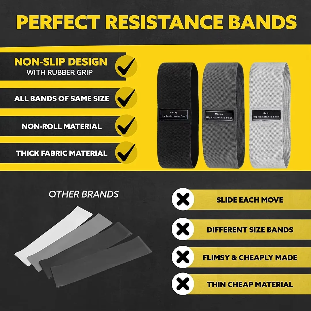 Fabric Resistance Hip Booty Bands Glute Thigh Elastic Workout Bands Squat Circle Stretch Fitness Strips Loops Yoga Gym Equipment photo 2