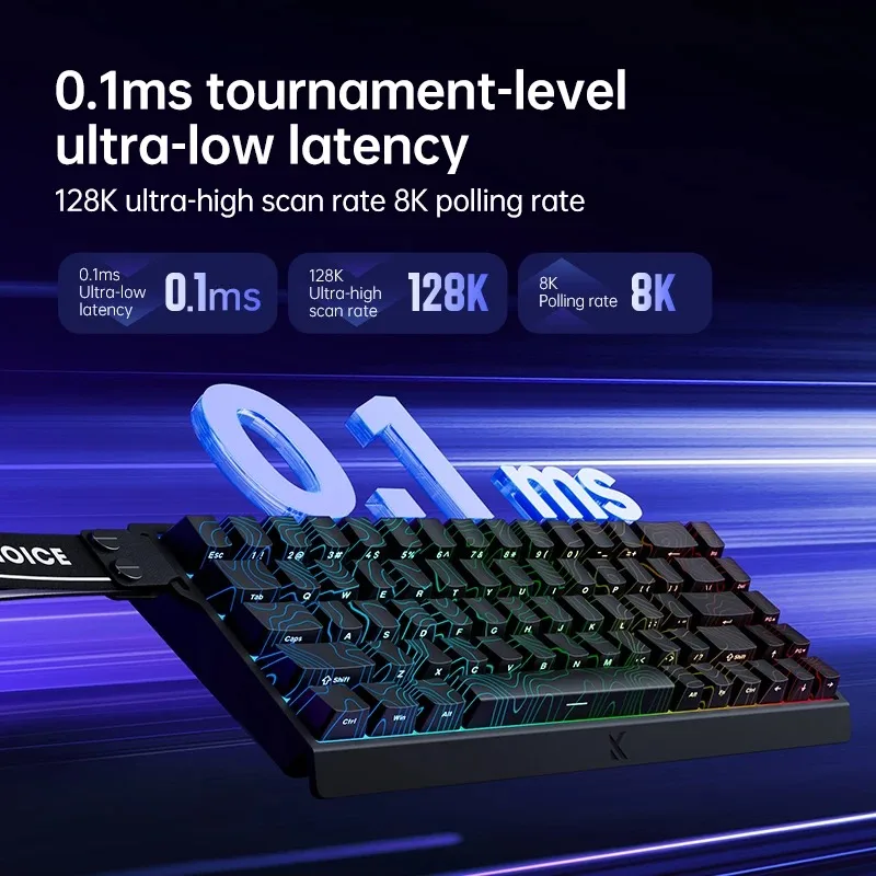 MCHOSE ACE68 Magnetic Keyboard Wired Mechanical Gaming 0.01mm RapidTrigg 8000Hz SOCD/Rs 0.125ms 128K Sampling Rate for Logitech photo 3