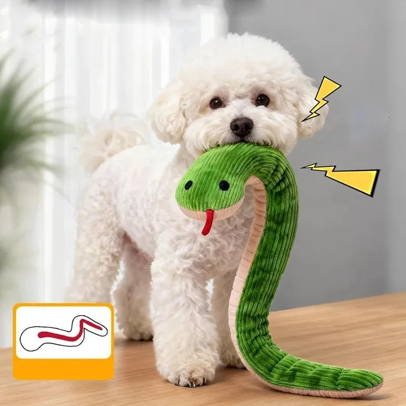 16.5 Inches Dog Toy Snake Interactive Toy Kitten Kick Toy Interactive Pet Toy for Indoor Cats Pet Supplies photo 1