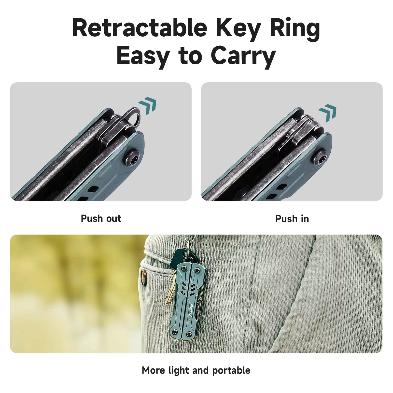 NexTool Mini Sailor Pliers S11 Pro 12-In-1 Multi Tool Pocket Knife Folding Tools Wire Cutters EDC Card Pin Screwdriver Scissors photo 6