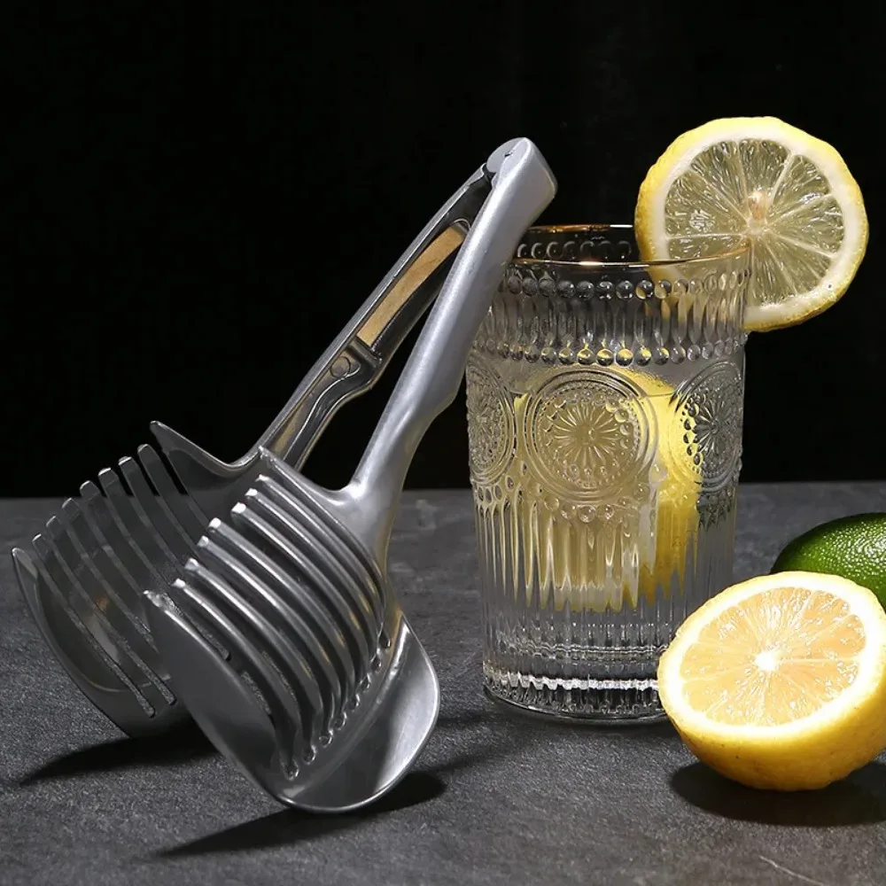 Stainless Steel Kitchen Handheld Orange Lemon Slicer Tomato Cutting Clip Fruit Slicer Onion Slicer KitchenItem Cutter Accessorie photo 3