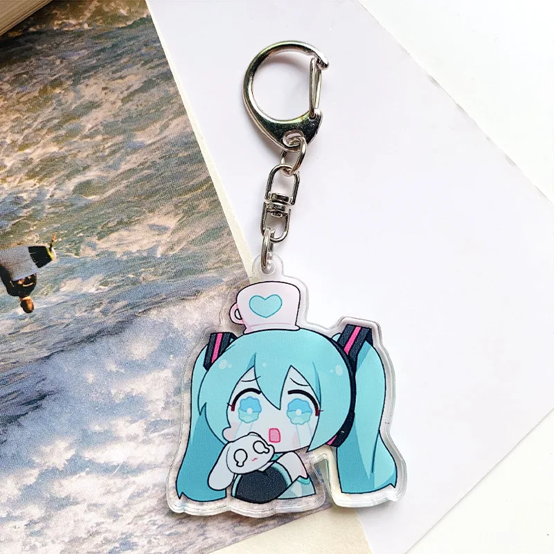 Hatsune Miku Acrylic Keychain Cute Girl Anime Peripheral Creativity Cute Backpack Pendant Decor Fashion Surprise Couple Toy Gift photo 6