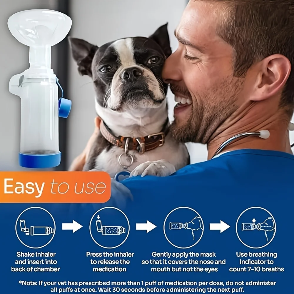 Adjustable Pet Nebulizer Mask, Large-Capacity Aerosol Spacer, Respiratory Care for Pets photo 5