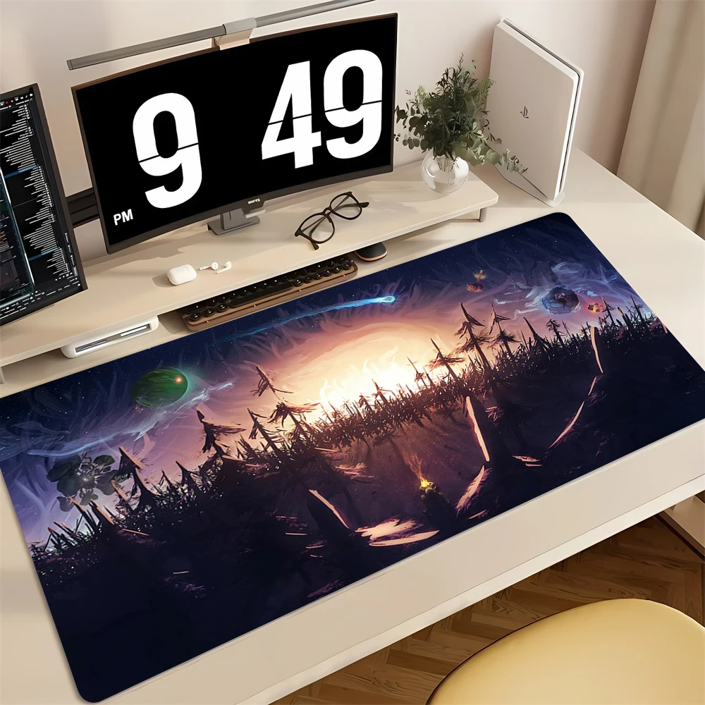 Mouse Pad XXL Anime Gamer Outer Wilds Mousepad Laptop Universe Space Solar System HD Desk Mat PC Gaming Accessories Keyboard Pad photo 3