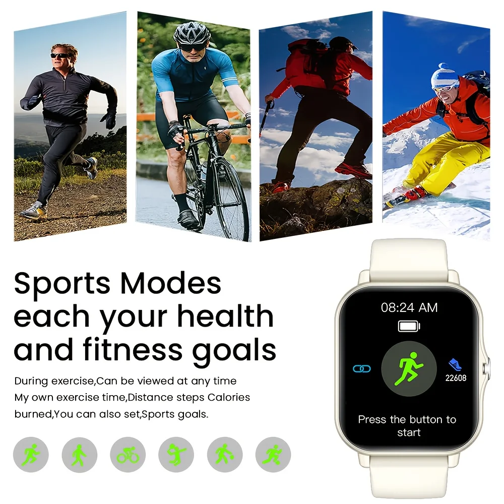 The Highly Sought-after Multi-functional Smartwatch of 2026 Features a Full Touch Display, Silicone Strap photo 3