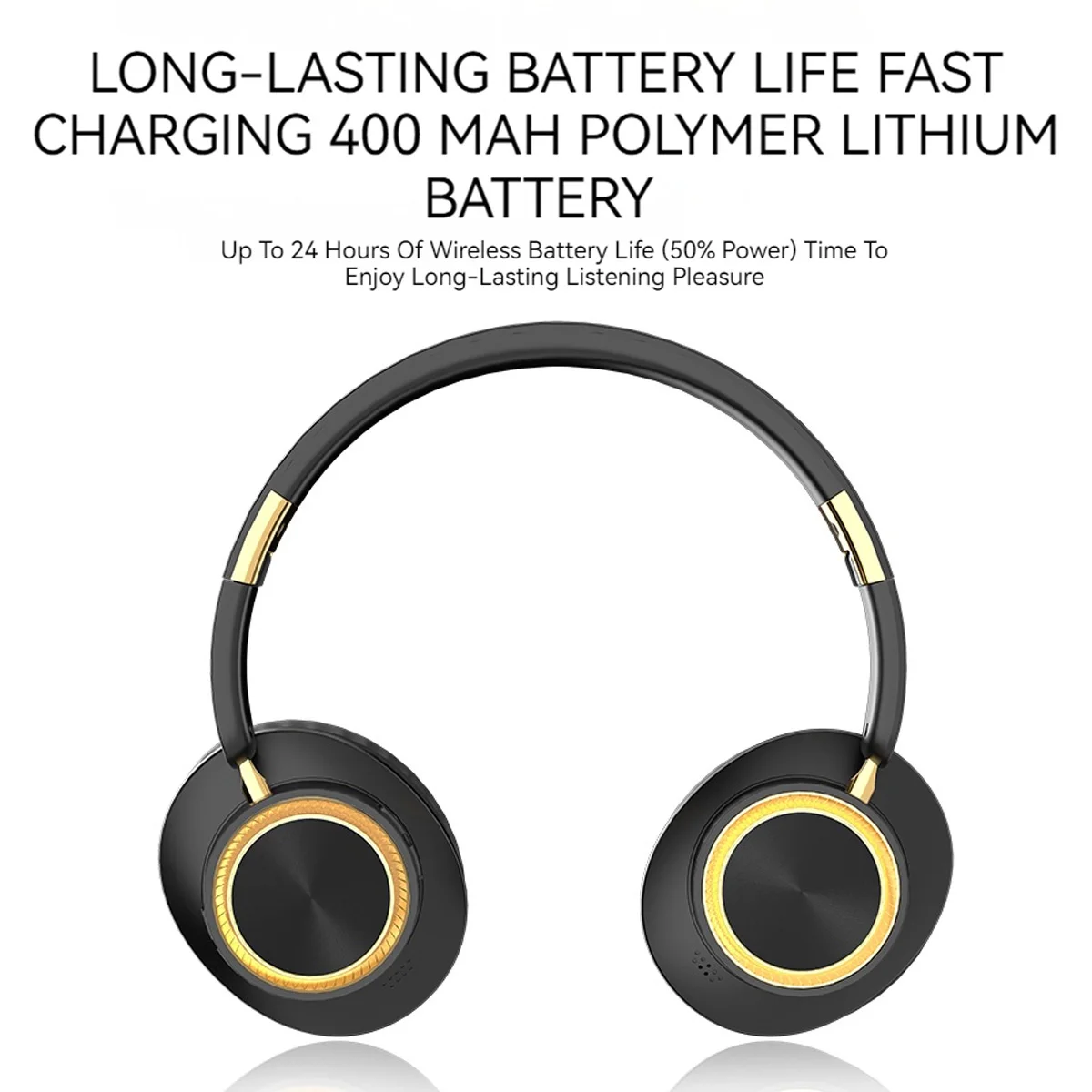 Wireless Bluetooth Headphones Foldable Gaming Headset With Bluetooth 5.3 Technology 40mm Bass Driver HiFi Stereo Sound Over Ear Comfort Memory Foam Cushion Extended Battery Life 400mAh For PC Mobile Phone Laptop Tablet Universal Compatible Music Gaming photo 4