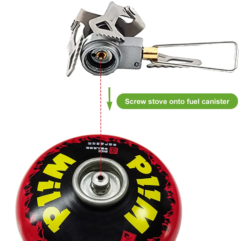 BRS Outdoor Gas Stove Mini Camping Gas Burner 25g Ultralight Titanium Picnic Hiking Cooking Stove Survival Furnace BRS-3000T photo 2