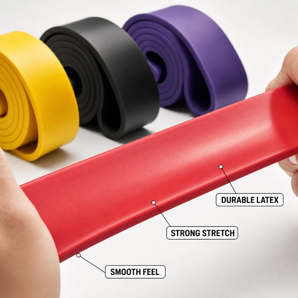 4PCSResistance Bands Set,Heavy Duty Pull Up Assistance Bands,Long Loop Exercise Bands for Strength Training,Home Gym Workouts photo 5