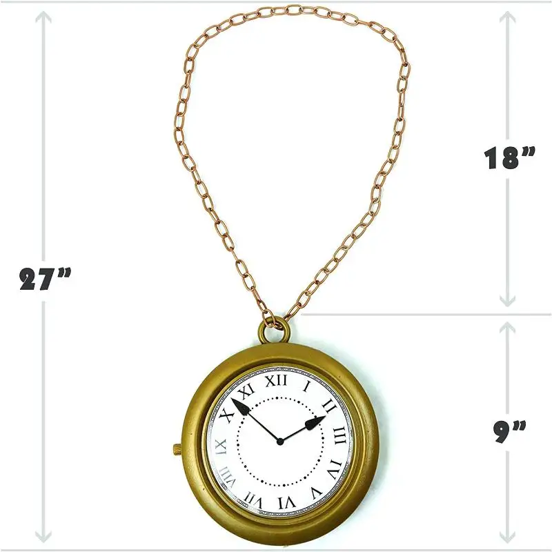 PEAENSR Alice In Wonderland Mr. Rabbit's Pocket Watch Bronze Wall Watch Cosplay Props Role-playing Accessories photo 3