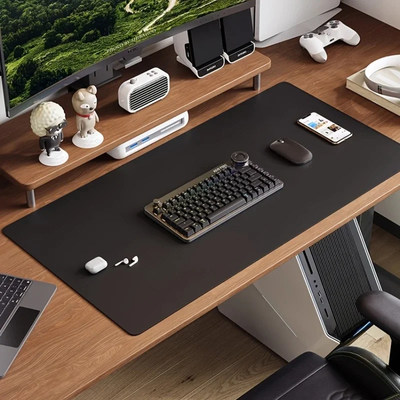 PU Leather Mouse Pads Desk Mat for Office Solid Color Gaming Waterproof Non-slip Computer Pad Keyboard Pads photo 3