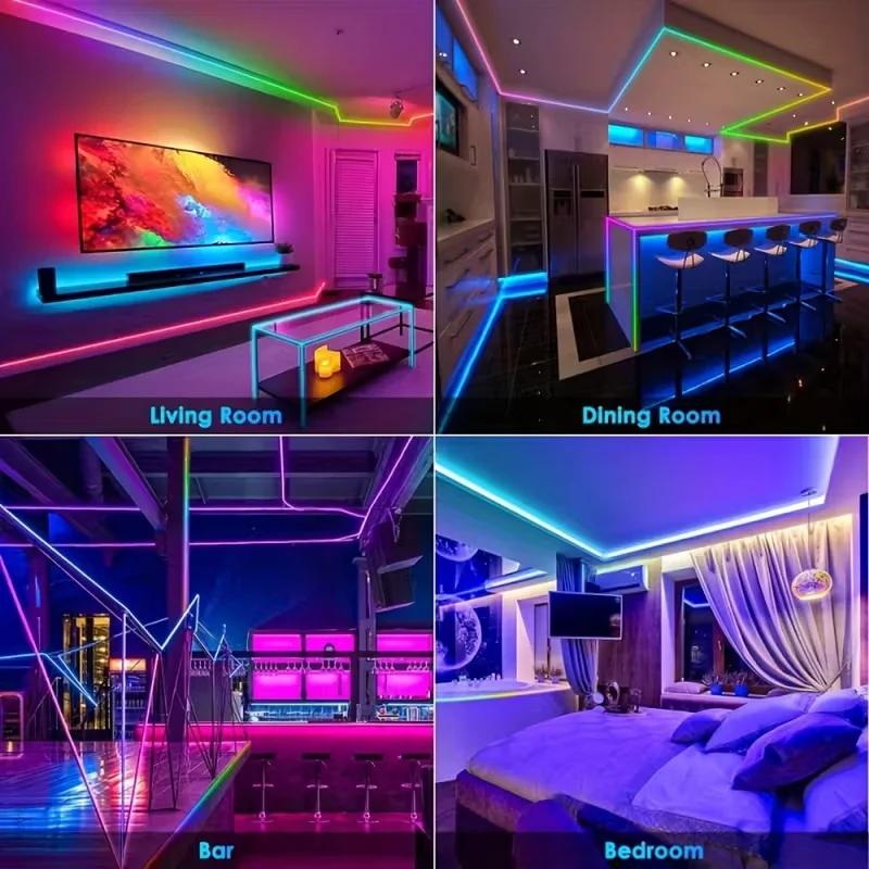 Smart LED Strip Lights with 24-Key Remote Control- Easy Install, Multi-Color Changing, USB Powered RGB Tape for Home Decor photo 5